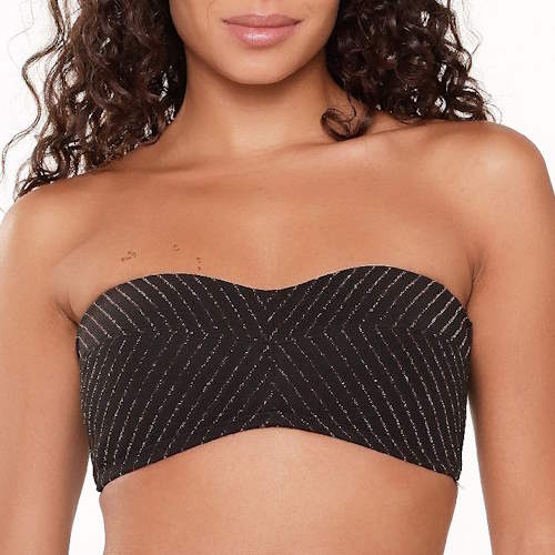 LingaDore Beach Black Diamond zwart voorgevormde bikinitop