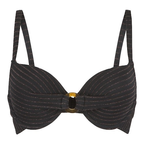 LingaDore Beach Black Diamond zwart voorgevormde bikinitop