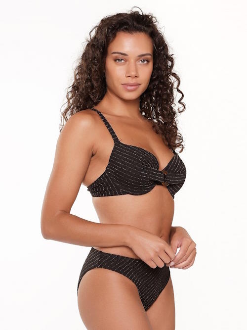 LingaDore Beach Black Diamond zwart voorgevormde bikinitop