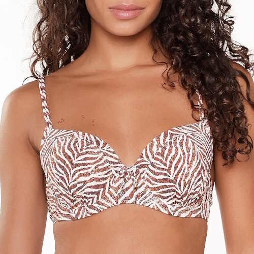 LingaDore Beach  Crazy wild & fun  bruin/print voorgevormde bikinitop