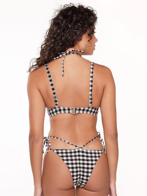LingaDore Beach Square Print zwart/wit bikini broekje
