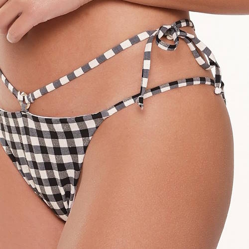 LingaDore Beach Square Print zwart/wit bikini broekje