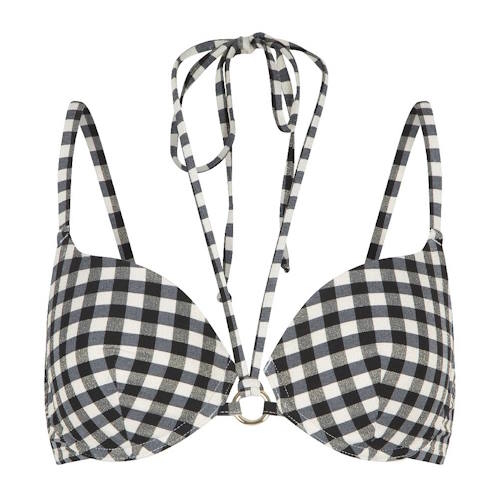 LingaDore Beach Square Print zwart/wit voorgevormde bikinitop