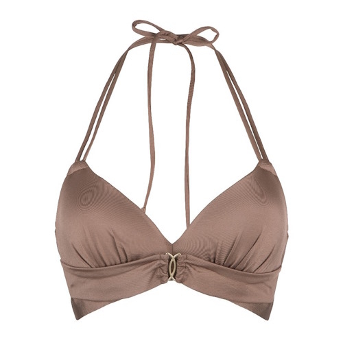 LingaDore Beach Nutshell bruin voorgevormde bikinitop
