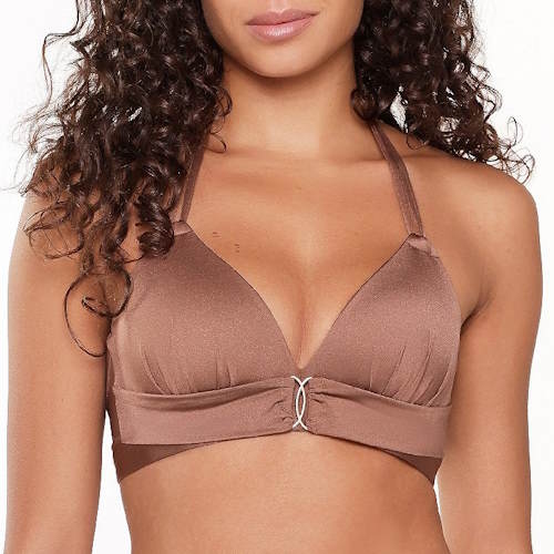 LingaDore Beach Nutshell bruin voorgevormde bikinitop
