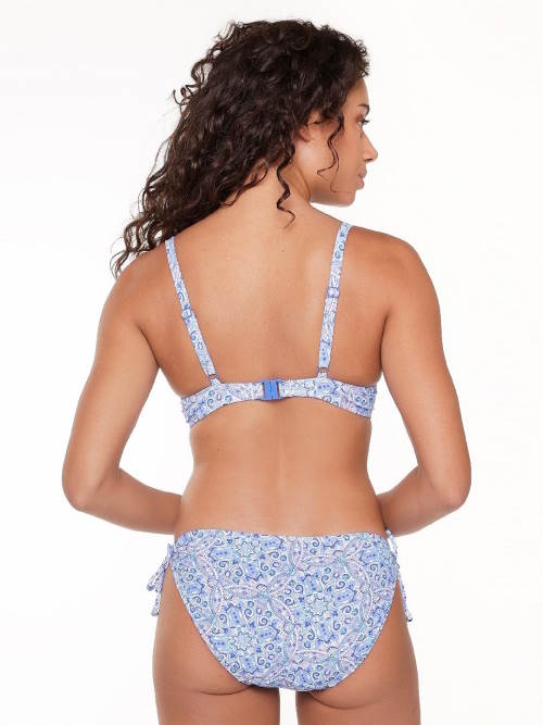 LingaDore Beach  All About The Details blauw/print voorgevormde bikinitop