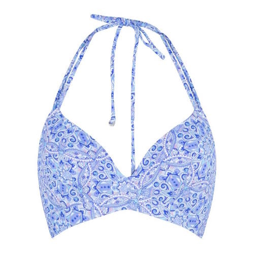 LingaDore Beach  All About The Details blauw/print voorgevormde bikinitop