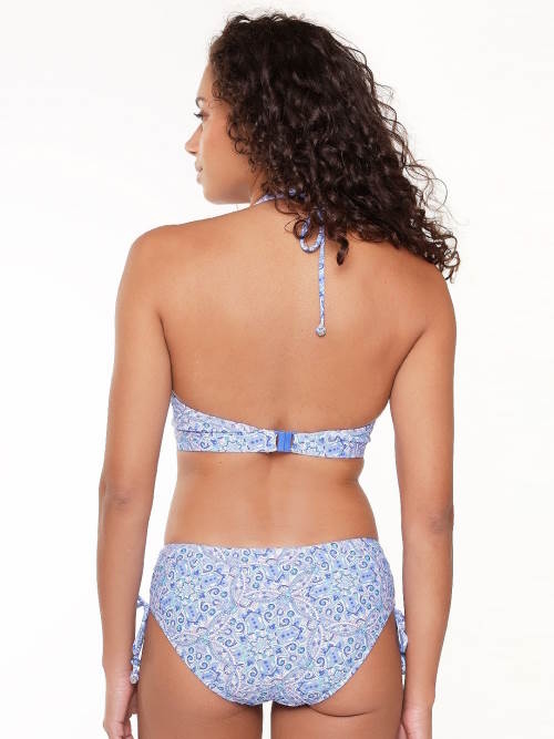 LingaDore Beach  All About The Details blauw/print voorgevormde bikinitop