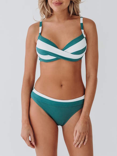 Bomain Oslo groen/wit bikini set