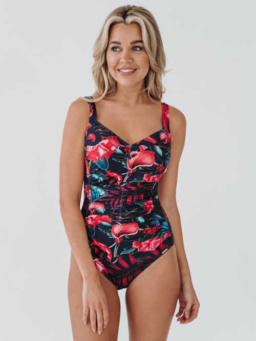 Bomain Lissabon marine blauw/print badpak