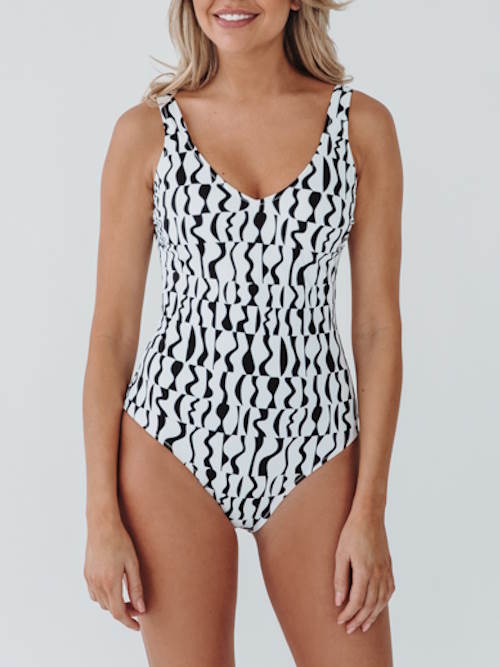 Bomain Lagos zwart/wit badpak