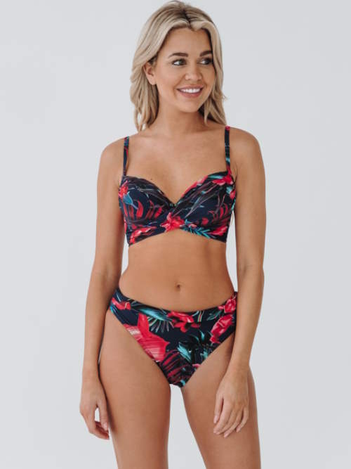 Bomain Lissabon marine blauw/print bikini set