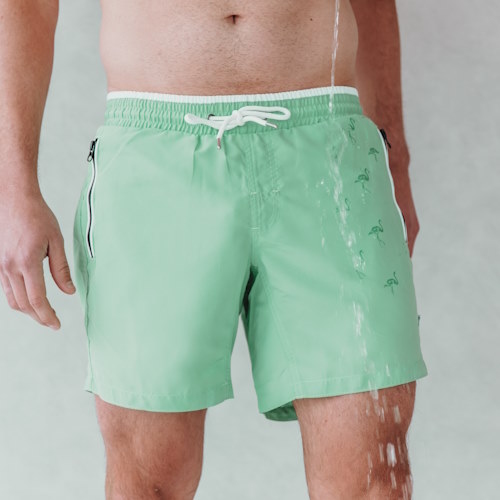 Bomain Magic Flamingo groen/print zwemshort