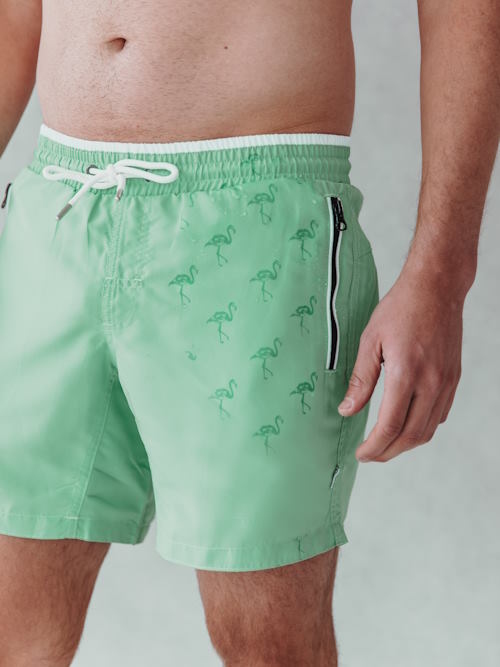 Bomain Magic Flamingo groen/print zwemshort