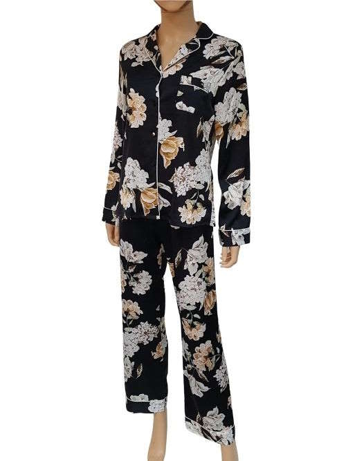 LingaDore Night Blossom zwart/print pyjama