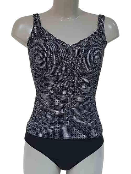 Bomain Dot zwart/wit tankini set
