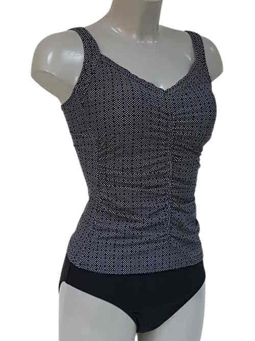 Bomain Dot zwart/wit tankini set