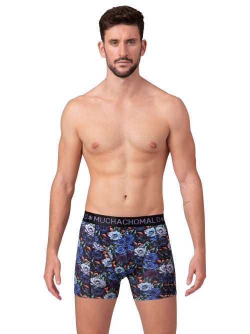 Muchachomalo JustFlowers zwart/print modal boxershort