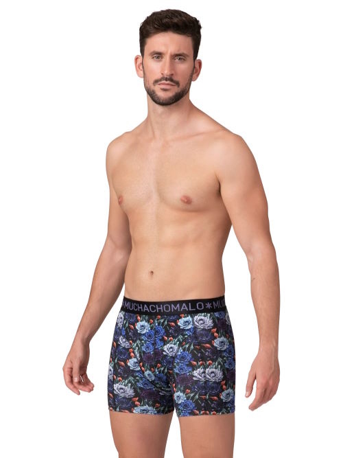 Muchachomalo JustFlowers zwart/print modal boxershort