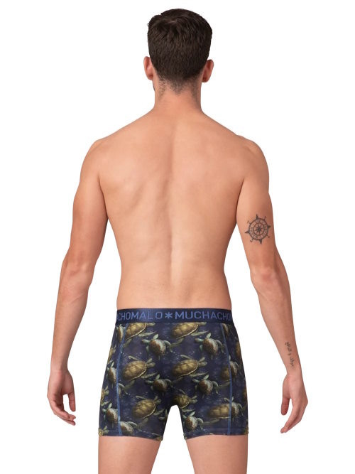 Muchachomalo Turtles blauw/print modal boxershort