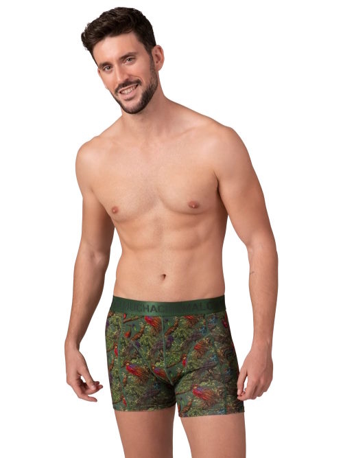Muchachomalo BirdTree groen/print modal boxershort