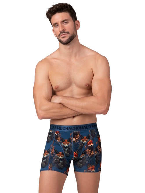 Muchachomalo Foxtrot blauw/print modal boxershort