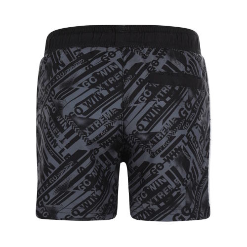  DJ DutchJeans Tekst zwart/grijs zwemshort
