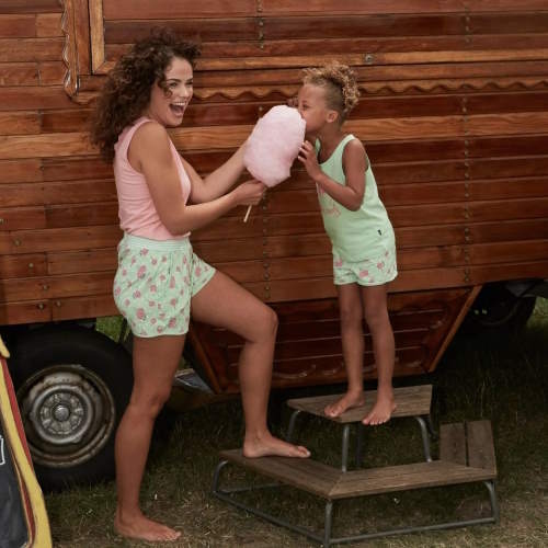 Charlie Choe Bright Days groen/print slaapshort