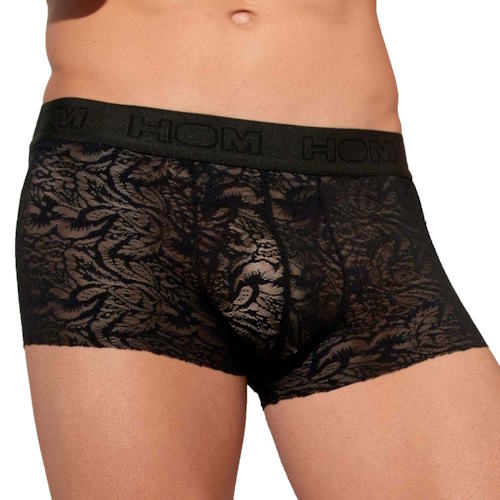 HOM Free Cut Lace  zwart sport trunk