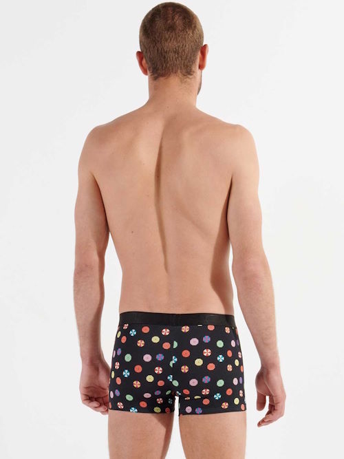 HOM Fabian zwart/print katoenen trunk