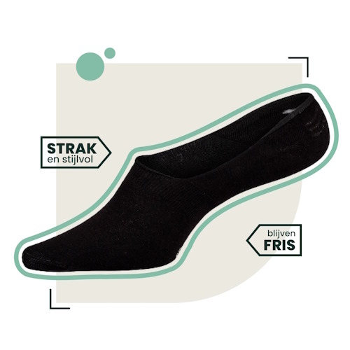 Bamboosa Joshua zwart footies