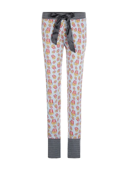Charlie Choe Retro nights blauw/print pyjamabroek