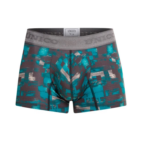 Mundo Unico Escaque turquoise sport trunk