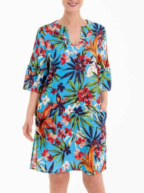 Anita Badmode Loja blauw/print strandjurk