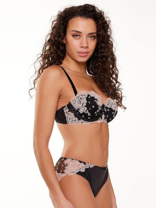 LingaDore black and cream zwart voorgevormde bh