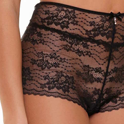 LingaDore Depths of black lingerie zwart high brief