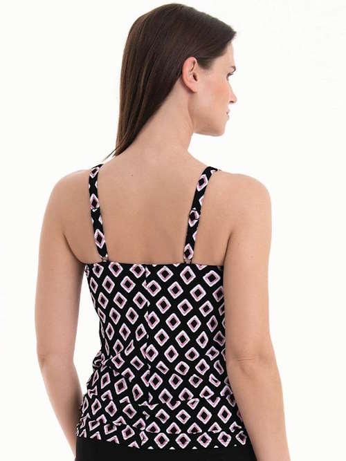 Rosa Faia Badmode Alina zwart/print tankini set