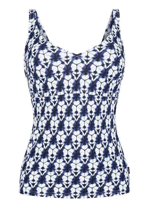 Rosa Faia Badmode Noemi blauw/wit tankini top