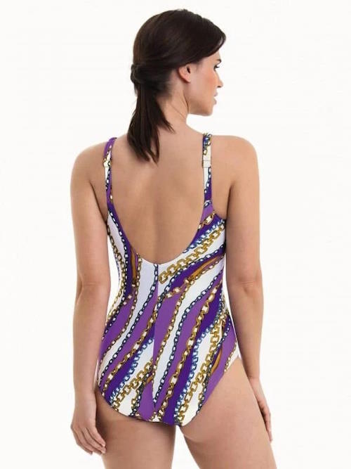 Anita Badmode Arina paars/print badpak