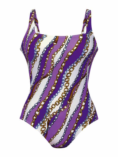 Anita Badmode Arina paars/print badpak