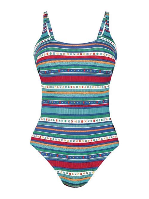 Rosa Faia Badmode Estelle blauw/print badpak