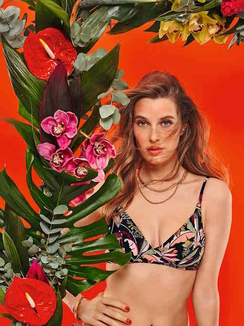 Rosa Faia Badmode Minou zwart/roze bikini set