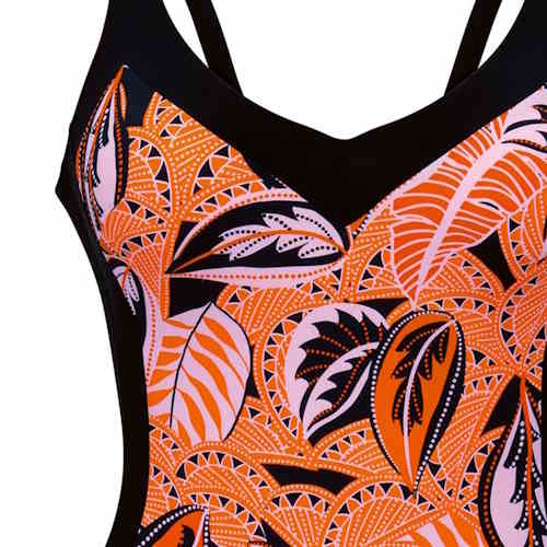 Anita Badmode Sidonia oranje/print badpak