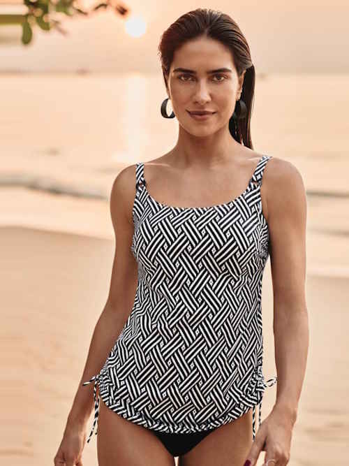 Anita Care Latina zwart/wit prothese tankini