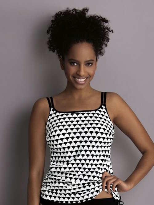 Anita Care Alassio zwart/wit prothese tankini