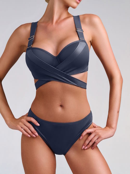 Marlies Dekkers Badmode Cache Coeur grijs voorgevormde bikinitop