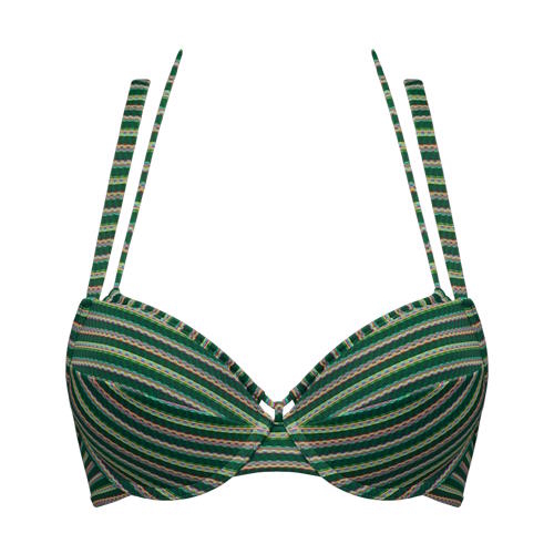 Marlies Dekkers Badmode Holi Vintage groen/print push up bikinitop