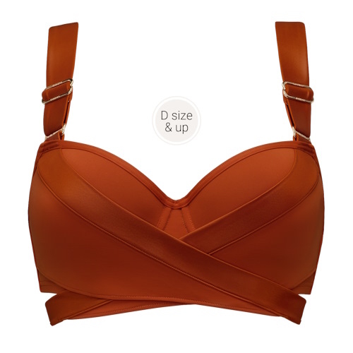 Marlies Dekkers Badmode Cache Coeur oranje voorgevormde bikinitop