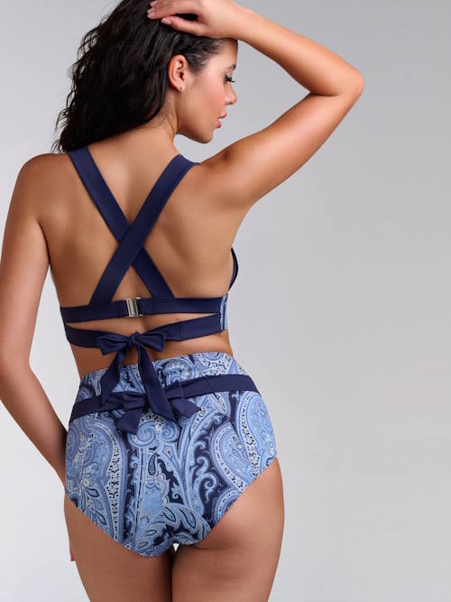Marlies Dekkers Badmode Cache Coeur blauw/print voorgevormde bikinitop
