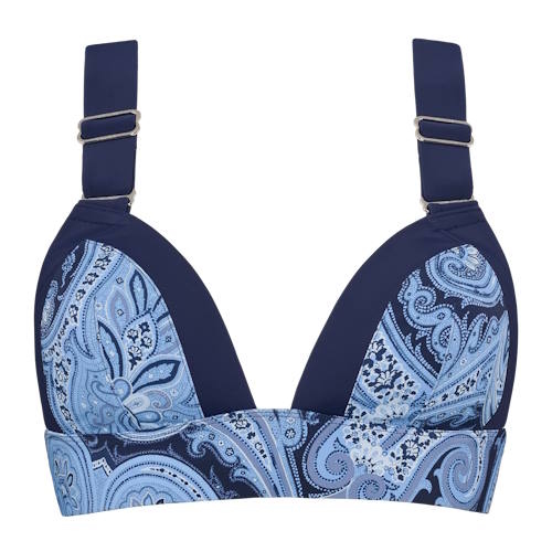 Marlies Dekkers Badmode Cache Coeur blauw/print voorgevormde bikinitop